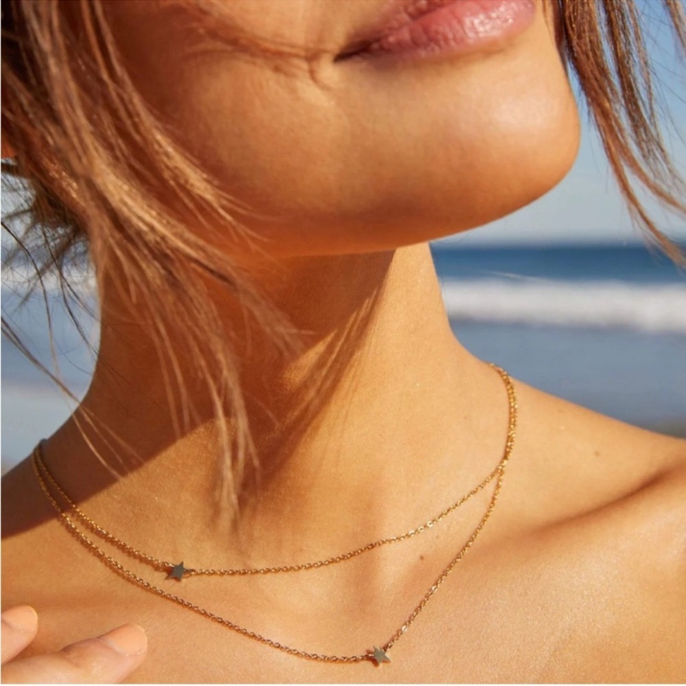 Jennifer Zeuner Double Layered Star Necklace